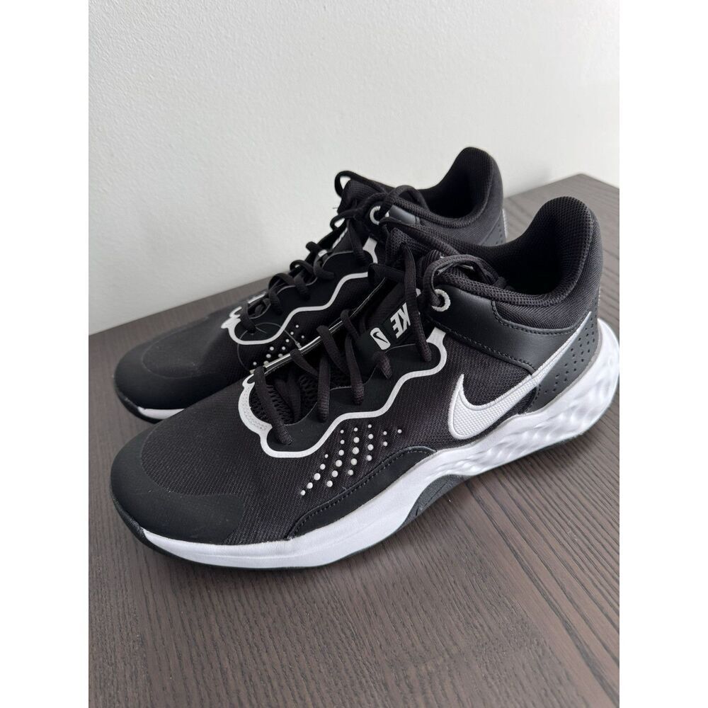 Nike FLY BY MID 3 Training Basketball Black Men's Sneakers 9 Shoes Gym‎ Shoes - Picture 3 of 7